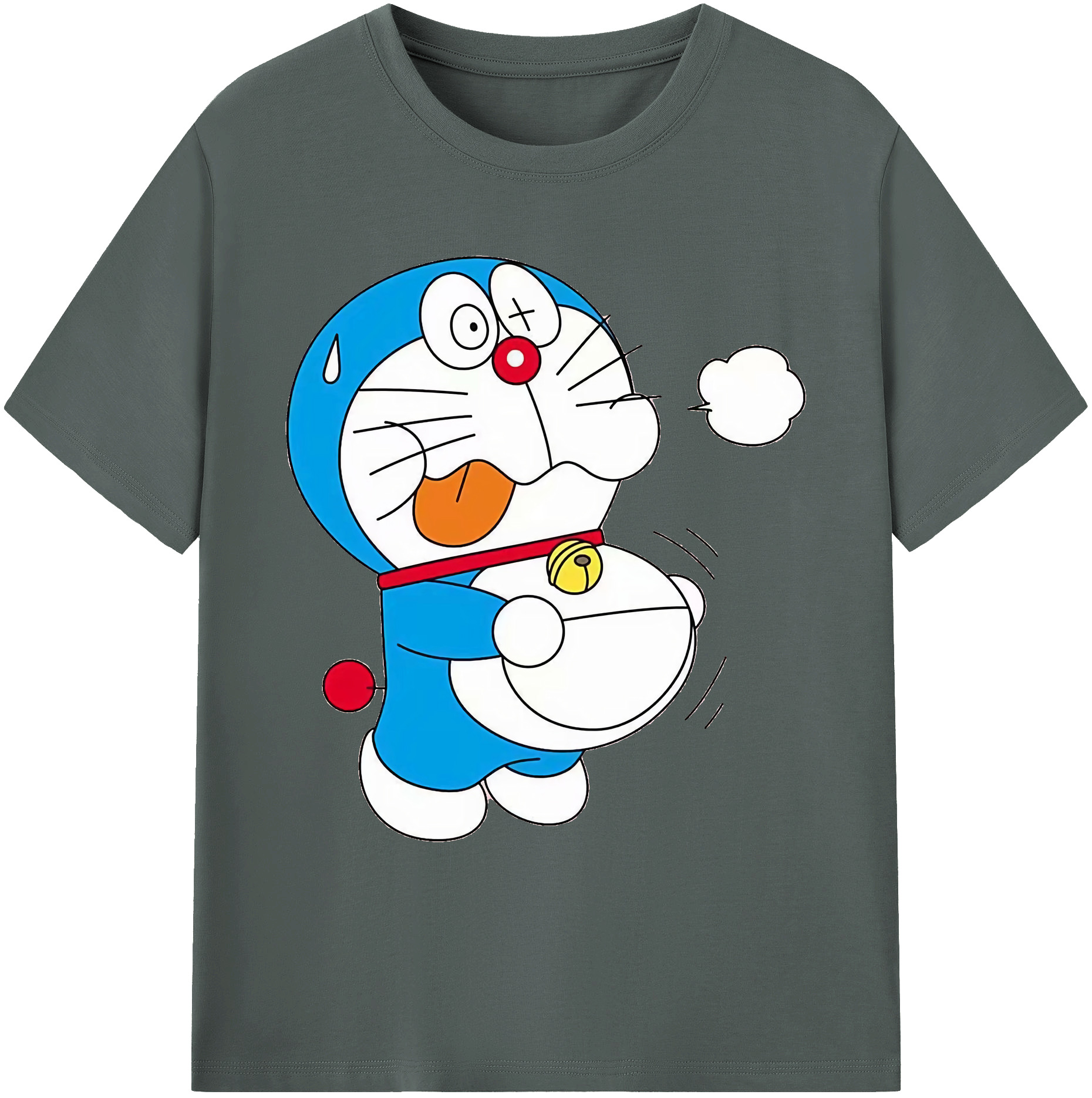 （画像用） ドラえもん Doraemon 綿100％ メンズ半袖Tシャツ｜肌触りやわらか＆通気性